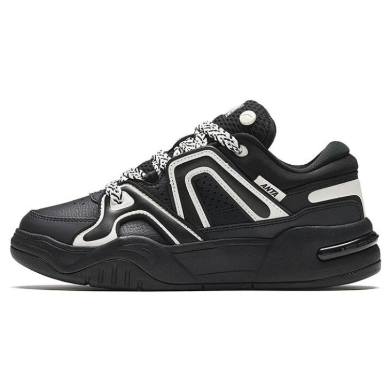 Anta AOJIE Anti-Slip Wear-Resistant Low-Top Skateboard Shoes Women s Black Sneakers 122348070-1 37.5