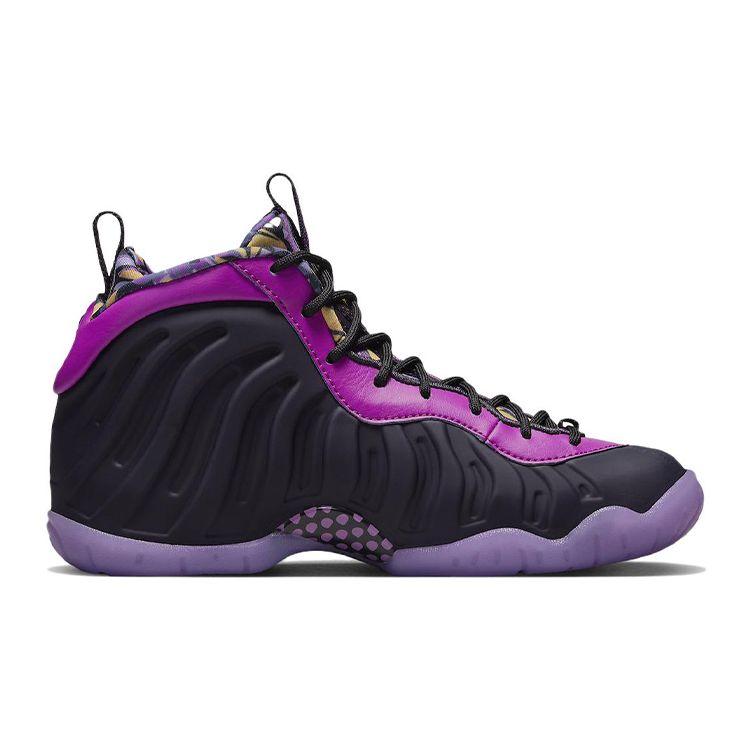 Nike Little Posite One GS Cave Purple Kids Sneakers Black Vivid-Purple Saturn-Gold DQ6210-500