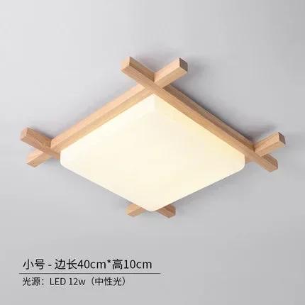 

Nordic LED Wooden Ceiling Lights In Square Shape lamparas de techo For Bedroom Balcony Corridor Kitchen Lighting Fixtures ZM1111