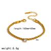 Modern Geometric Stainless Steel Bracelet With Gold Plating For Women