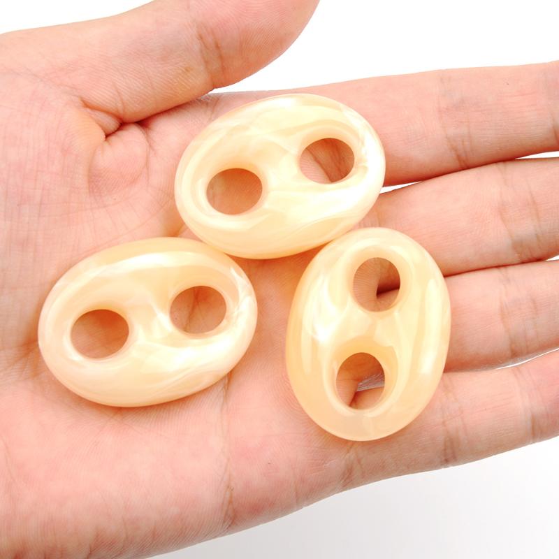 3Pcs 30X41Mm Vintage Acrylic Geometric Beads Diy Necklace Bracelet Garment Bag Accessory Material