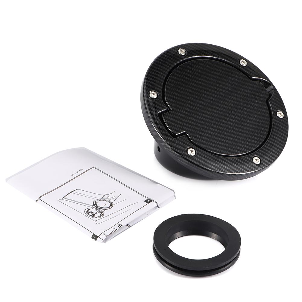 Oil Fuel Tank Filler Cap Carbon Fiber Style Modification Parts Fits for Jeep Wrangler JK 2 4 Doors 2007 2017