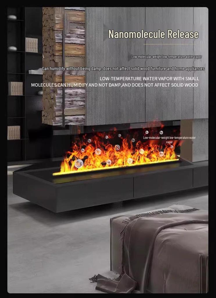 Nordic Style 3D Atomizing Electronic Fireplace with Built-in Humidifier