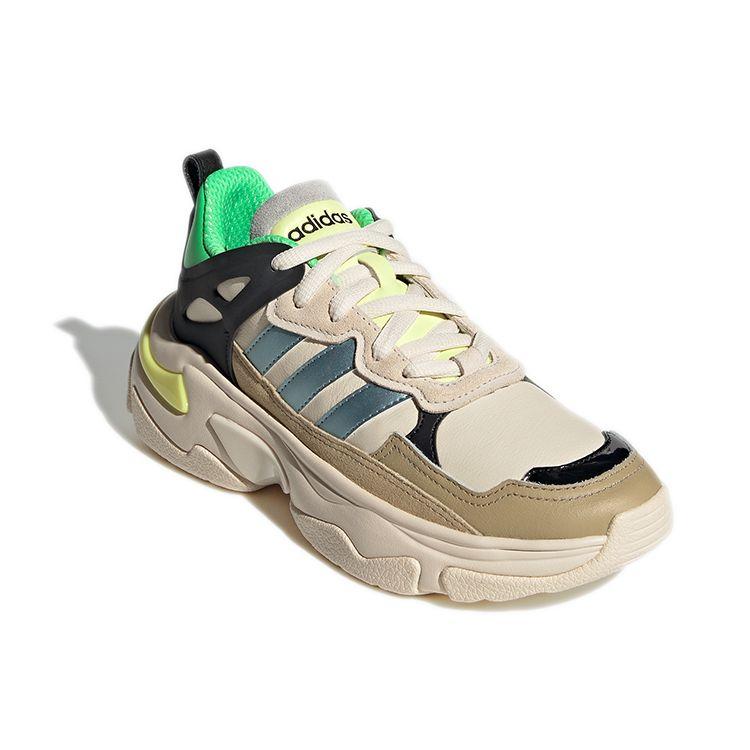 Adidas Neo Boujirun Comfortable Lace-Up Leather Wear-Resistant Non-Slip Low-Top Running Shoes Women sneaker Khaki GW6104