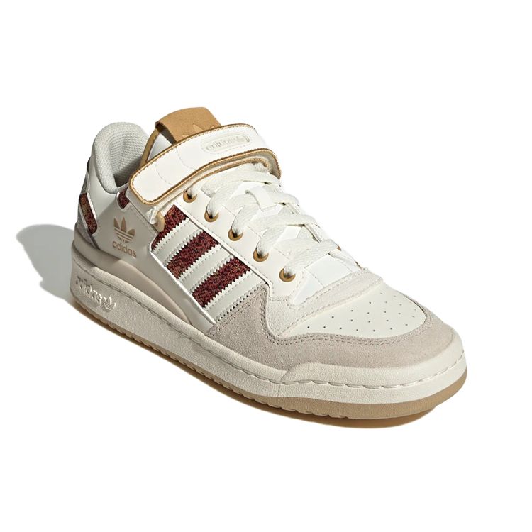 Adidas Originals Forum Low Leather Sneakers Unisex Sneakers White Red Gray HQ4604