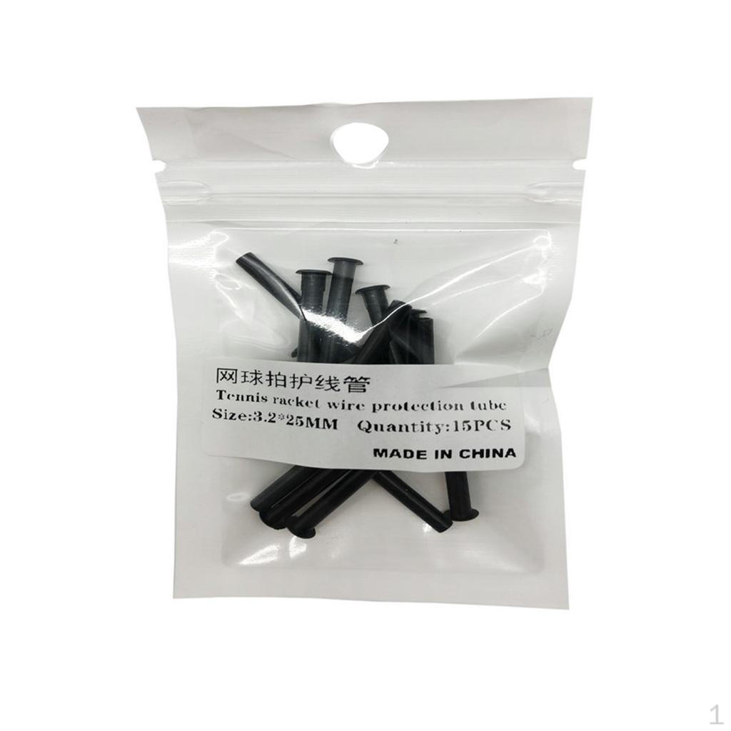 15 sztuk przelotek do rakiet tenisowych, deseczki, akcesoria zapasowe, czarne