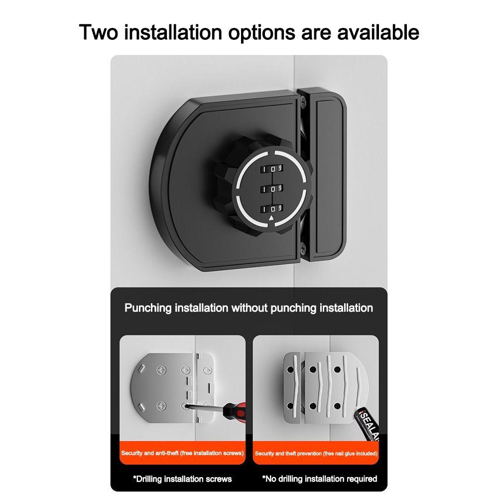 Code Protection Closet Lock Zinc Alloy Drawer Lock Universal Combination Lock Home