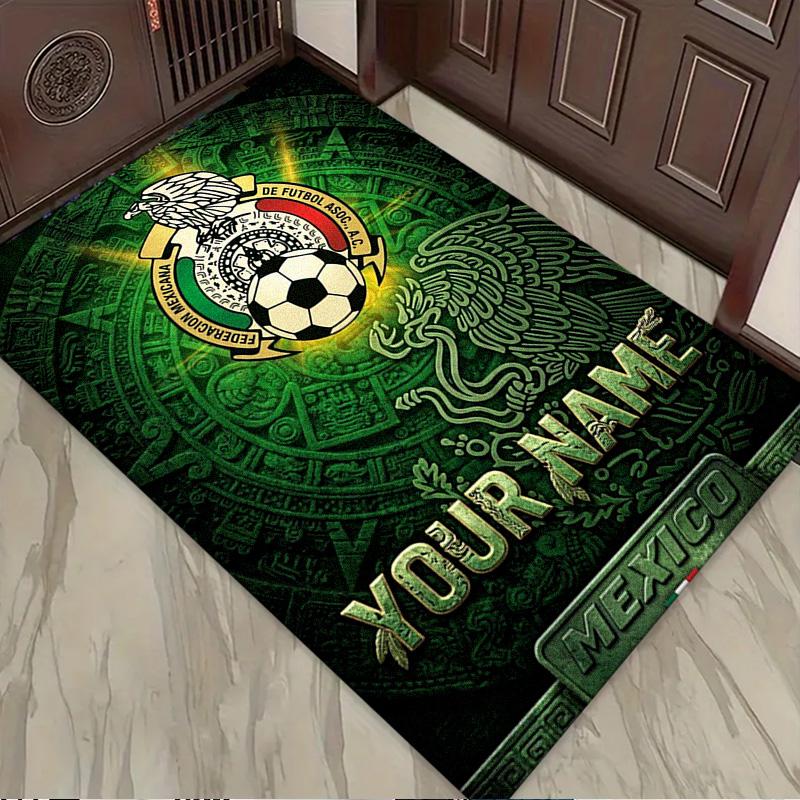 Name Custom Mexico National Football Team Carpet Rug for Living Room Bedroom Home Sofa Decoration,Kids Play Non-slip Floor Mat
