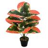 1PC Color Blocking Artificial Tropical Plants with 24Leaves Fake Plant Ornamental Holiday Home Office Outdoor Decoration