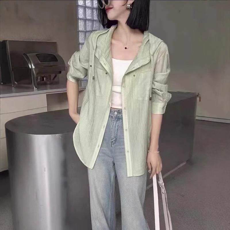 Korean Style Women's Lightweight Sun Protection Shirt - Spring/Summer 2025 Trend