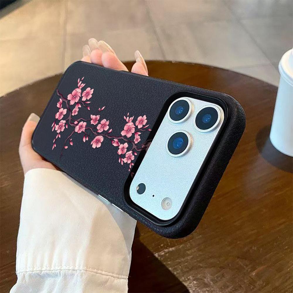Pink Peach Blossoms Phone Case For iPhone 16 Pro Case iPhone 13 15 11 12 14 Pro Max 16e 15 Plus 17 Air Shockproof Cover