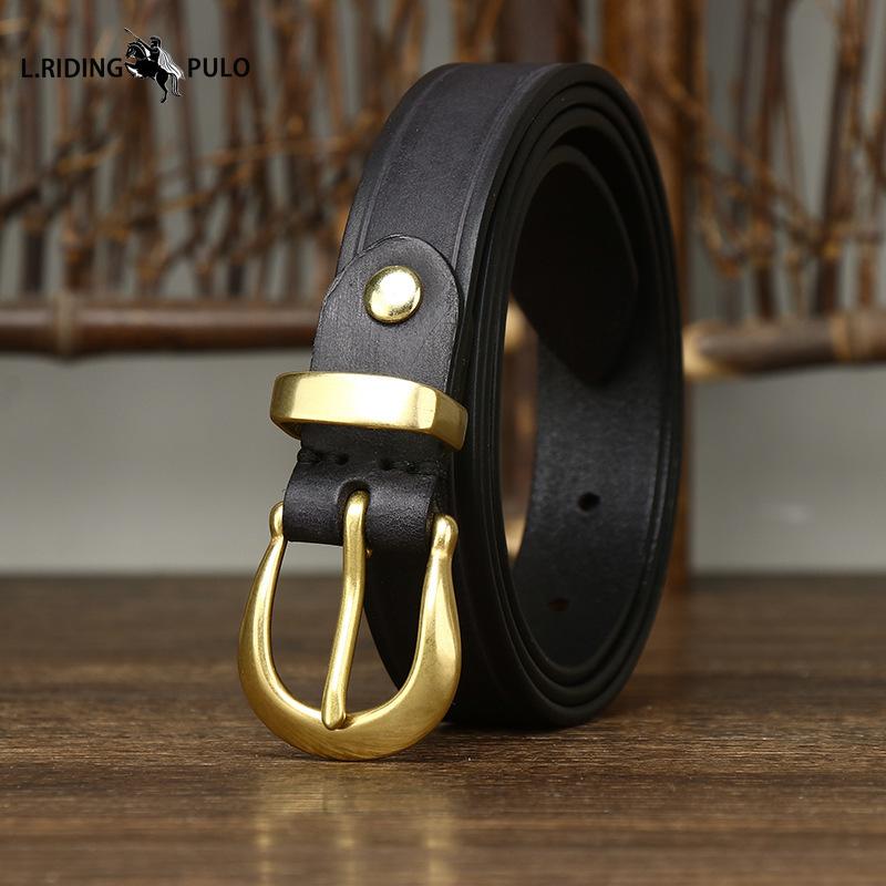 Genuine Leather Belt for Women Korean Style Trendy All-match Personality Retro Top Layer Pure Cowhide Jeans Belt