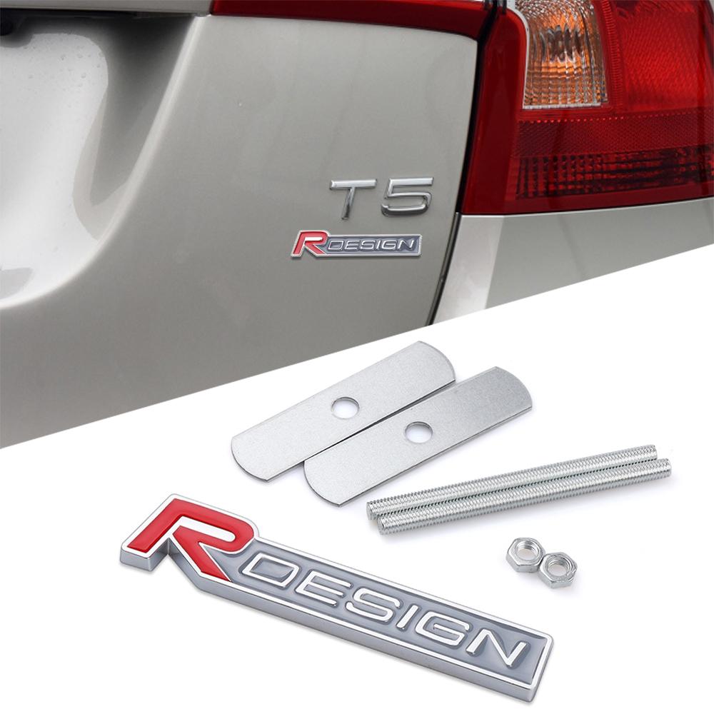 3D Metal Rdesign R Design Front Grille Car Badge Sticker Emblem Accessories For Volvo XC90 S60 XC60 V70 S80 S40 V50 V40 V60 C30
