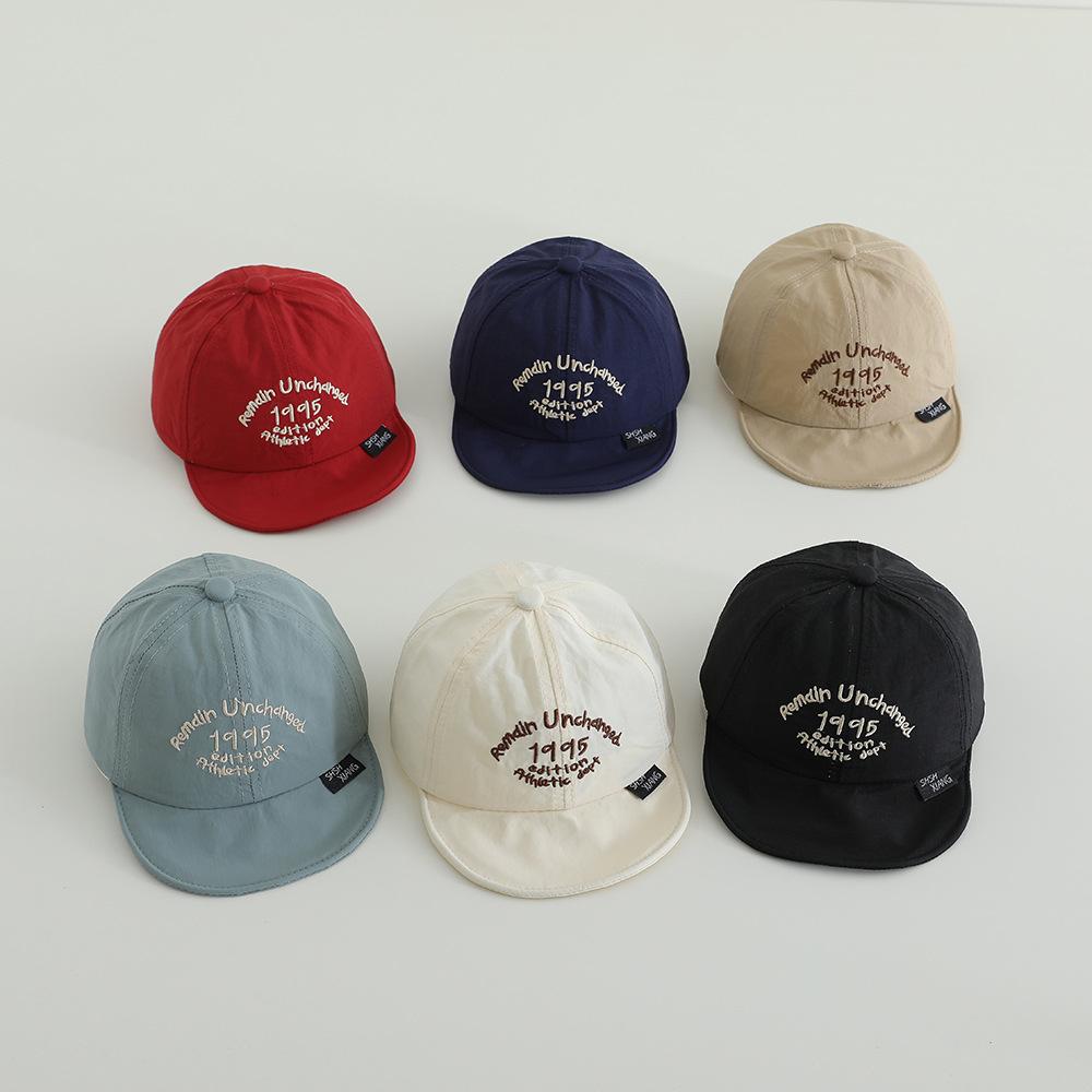 Quick Drying Baby Duck Tongue Hat Summer Eave Kids Baseball Cap 1-3year Children Summer Sun Hats Fashion Letter Sunscreen Visors