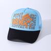American Forever Printed Letter Baseball Cap Men'S And Women'S Sunshade Color Matching Trendy Brand Street Mesh Truck Hat