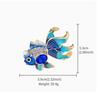 Broche poisson émaillée pour femme, broche poisson mignonne pour manteau et sac