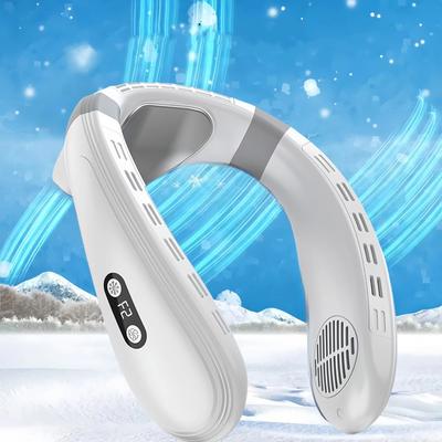 Yeni Taşınabilir Boyun Fanı 5200mAh Boyun Klima Şarj Edilebilir Yarı İletken Soğutma Fanı Dış Mekan Kişisel Fan Giyilebilir Soğutucu