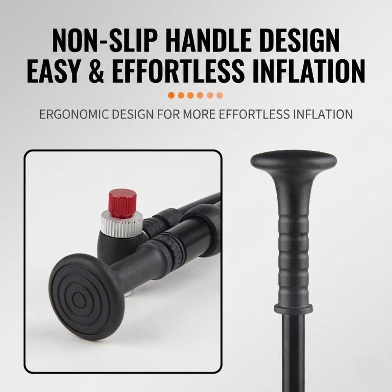 High Pressure Bicycle Pump 300PSI with Gauge Portable Shock Pump for Front Fork Rear Suspension Schrader Presta Valve MTB Road
