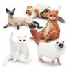 10 Simulated Cat Animal Models Lazy Orange Cat Siamese Cat Muppet Cat Black Cat Flower Cat Desktop Ornament Toys