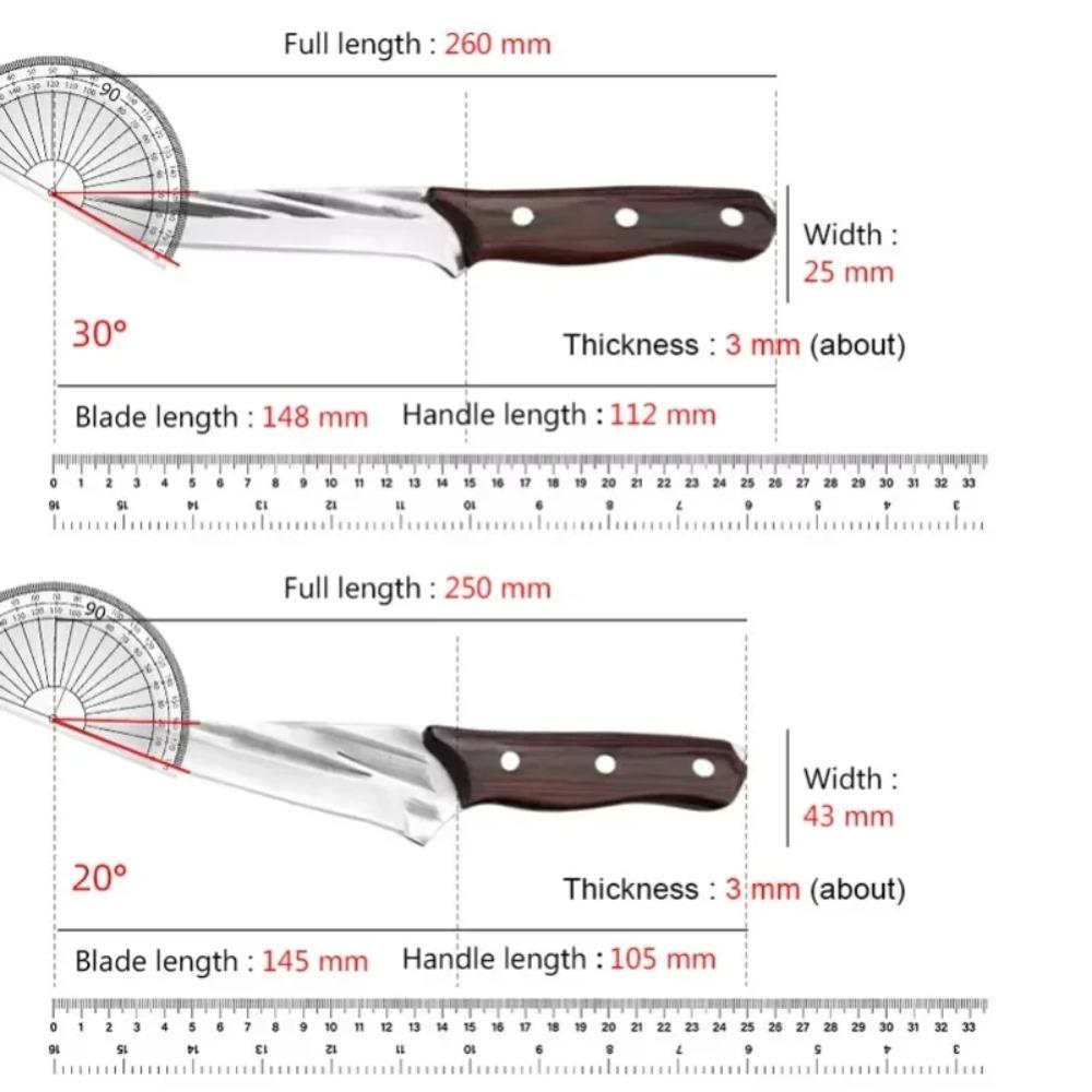 Barbecue Knife Slicing Meat Fruit Fish Filleting Utility Knife Kitchen Knives Wood Handle Forged Blade Chef Cooking Boning Knife