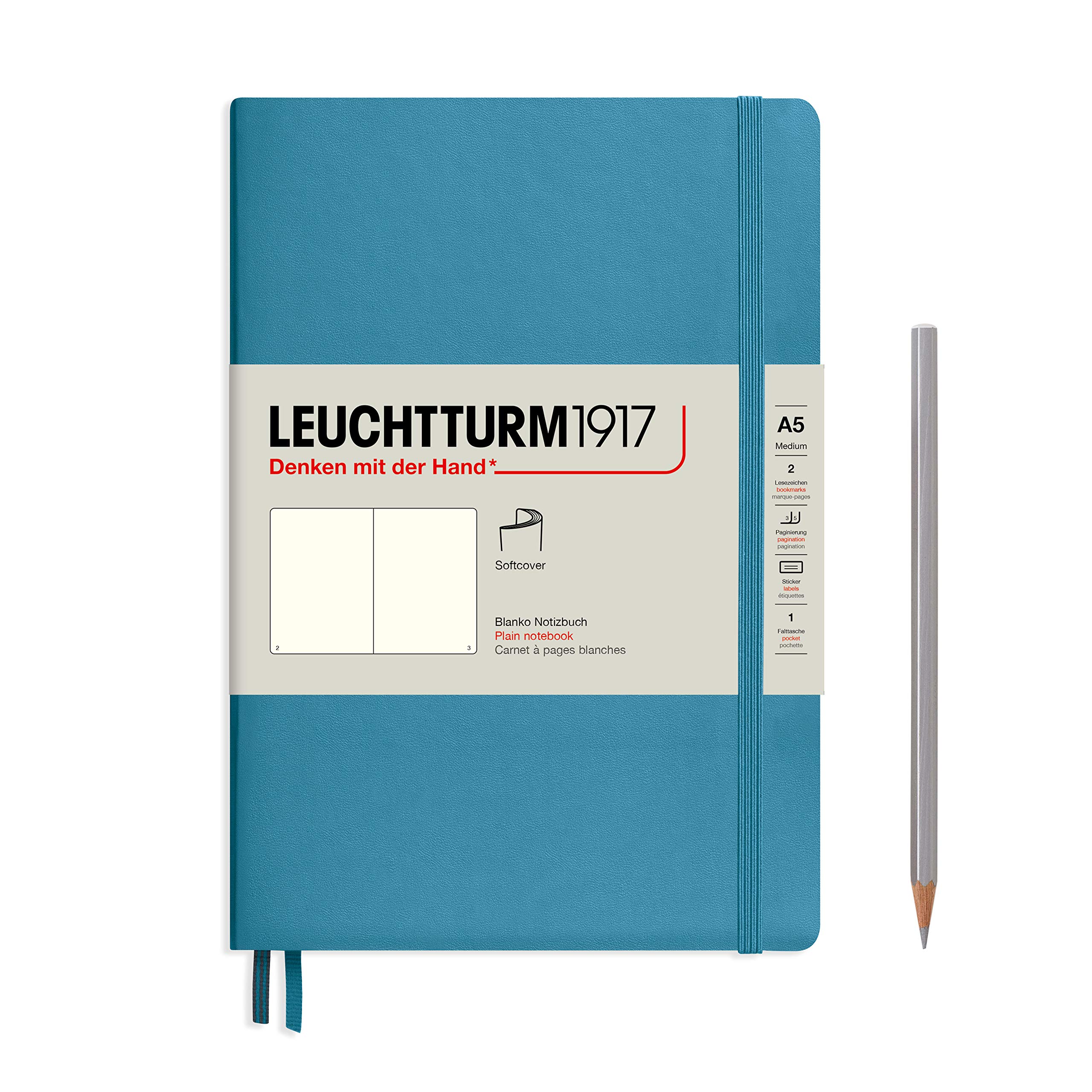 

LEUCHTTURM1917 Notebook A5 Unlined Softcover Nordic Blue 362863