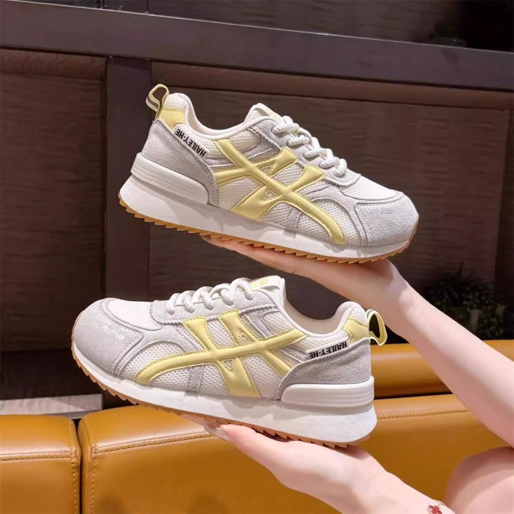 2025 New Mesh Breathable Sports Shoes Women's Shoes Summer Little White Mesh Shoes Lightweight Soft Sole Forrest Gump Training Casual Shoes