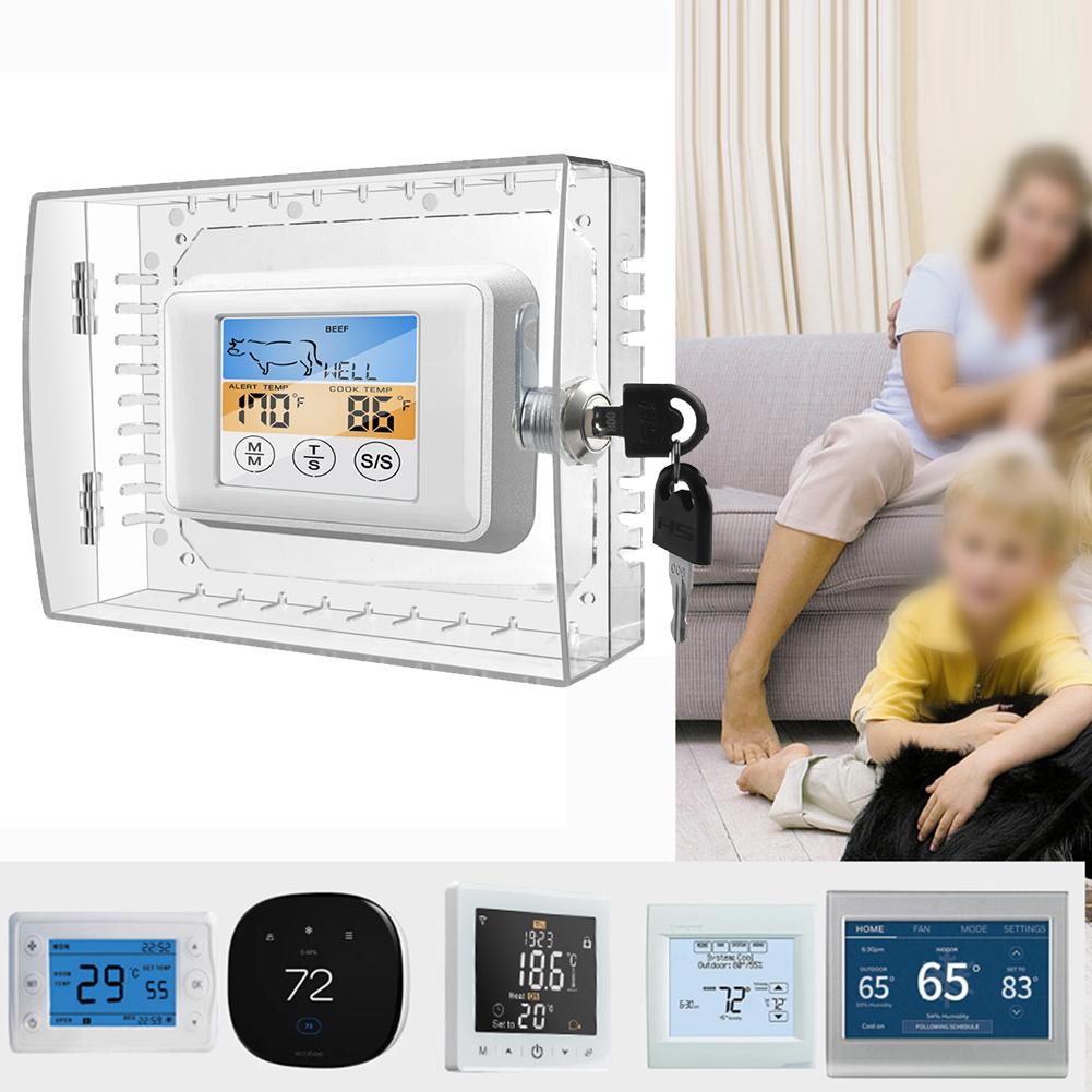 Office Setup Transparent Transparent Lock Box Key Lock Thermostat Box Lock Optimal Performance PC Plastic Material