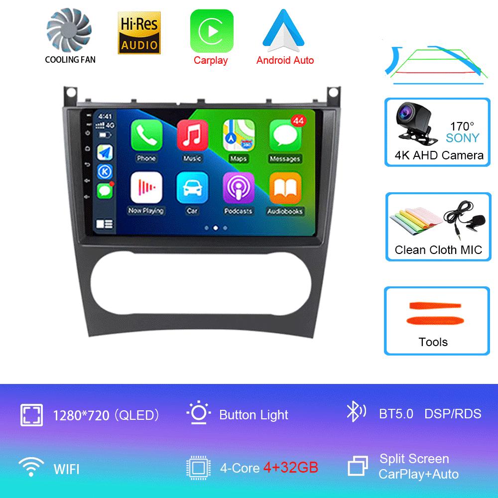 Pentru Mercedes/Benz/CLK/W203/W209/W219 W169 A160 C180 C200 Navigație GPS Player video Auto Radio 8+128G Android 14 Video pentru mașină