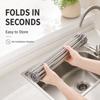 Xiaomi Roll Up Dish Drying Rack Over Sink Foldable Metal Kitchen Drainer for Dishes Vegetables Fruits Utensils Space Saving Organizer