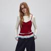 2025 Autumn Sweet & Cool Ruffle Hem Long Sleeve Crop Top
