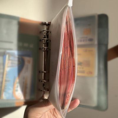 Currency Storage Notebook: Loose-Leaf Cash Organizer and Savings Bag for Adults
