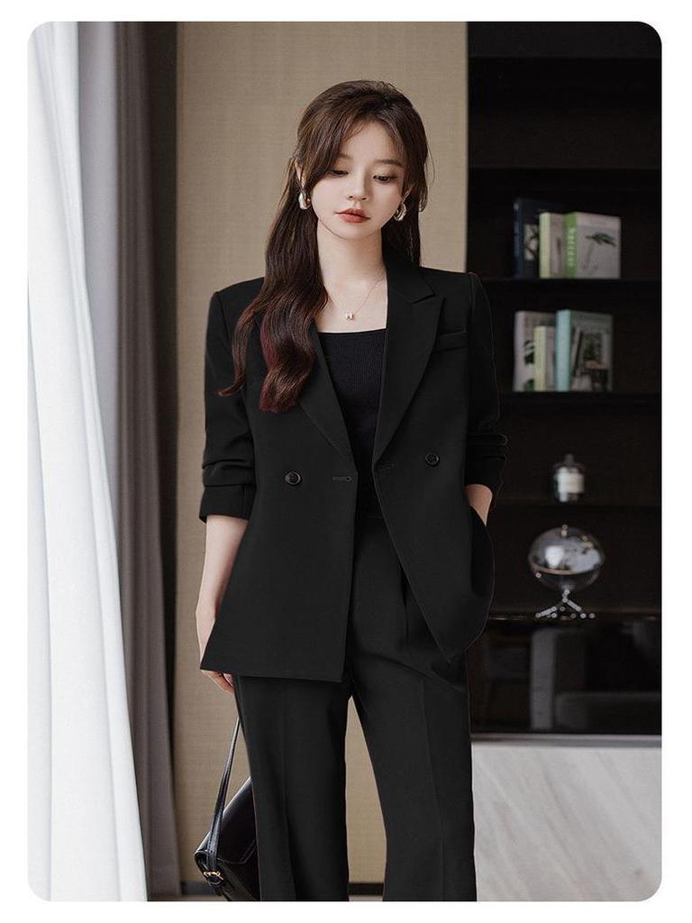 Women's 2026 Spring/Summer Casual Suit Set: Professional & Stylish Jacket with Pants