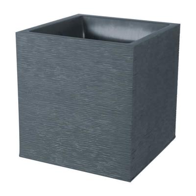 Blumentopf Quadratisch 40 cm - EDA - Graphit - 31 L - 39 x 39 x H. 43 cm - Anthrazitgrau