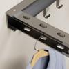 Wall Mounted Telescopic Clothes Rack Carbon Steel Clothes Hanger Laundry Drying Rack  Balcony