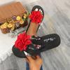 Fashion Low Heel Flat Bottom Peep Toe Shoes for Women 2024 Fashion Modern Slippers Hot Sale Summer Outdoor Floral Women's Slippers