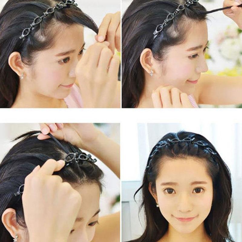 Double Bangs Hairstyle Hairpin Hairdressing Hairpin Headband Womens Headwear