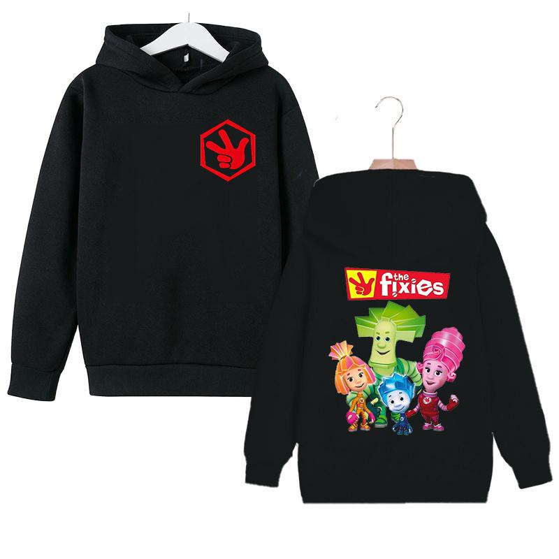 Autumn The Fixies Graphic Hoodies Boys Girls Cute Cartoon Print Hoodie Long Sleeve Casual Children's Sweatshirt Kids Hooded Tops
