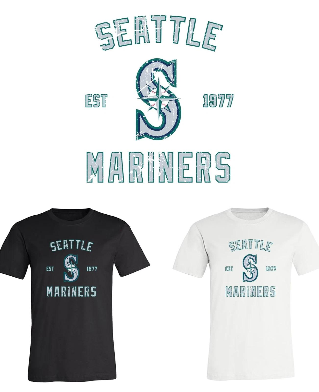 Seattle Mainers Est Distressed logo T-Shirt Sizes Youth-Adult 6XL FAST Ship! 3XL