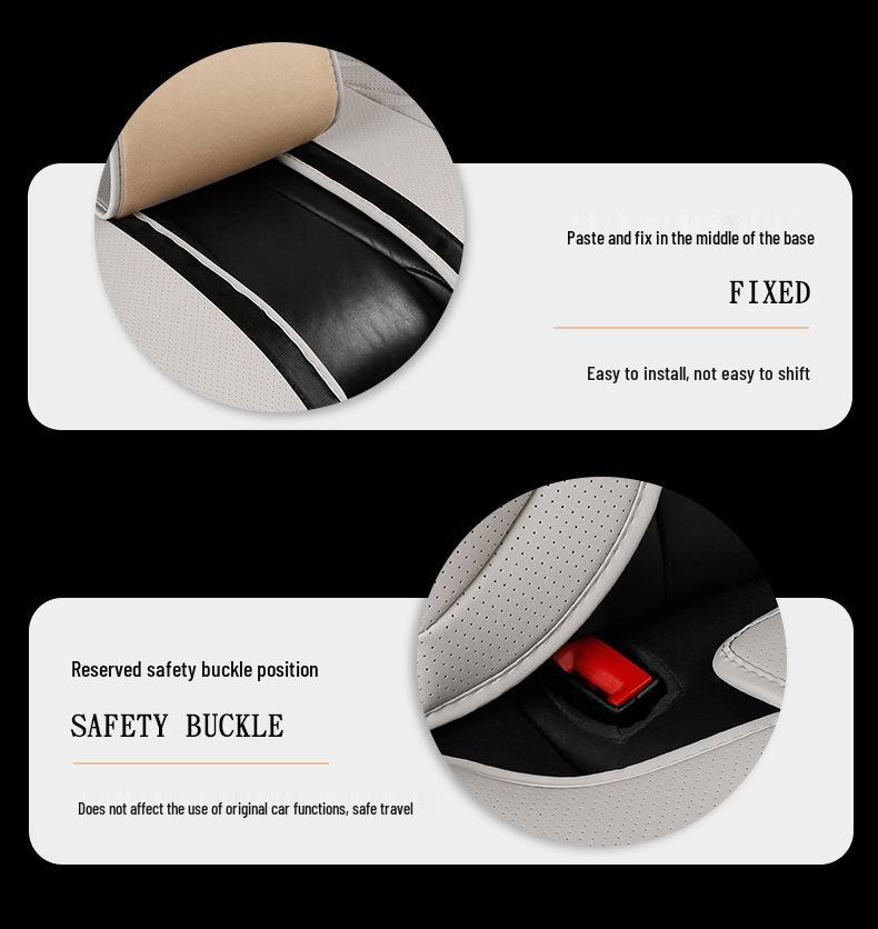 2025 All-Season Universal Breathable Leather Car Seat Cover Set - 5-Seat, Full Surround, Three-Piece