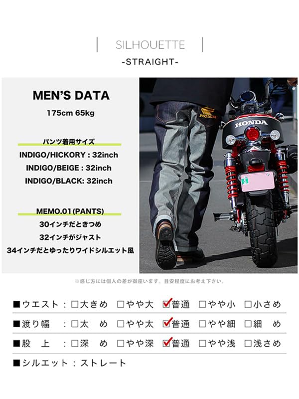 Kojima Jeans RNB1059HM Honda Monkey Pants