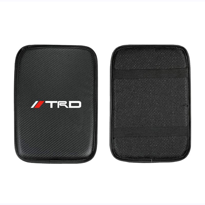 Koža z uhlíkových vlákien Podložka na konzolu do auta Kryt vankúša lakťovej opierky do auta pre Toyota TRD Reiz Corolla Chr Yaris Camry Logo RAV4 Levin