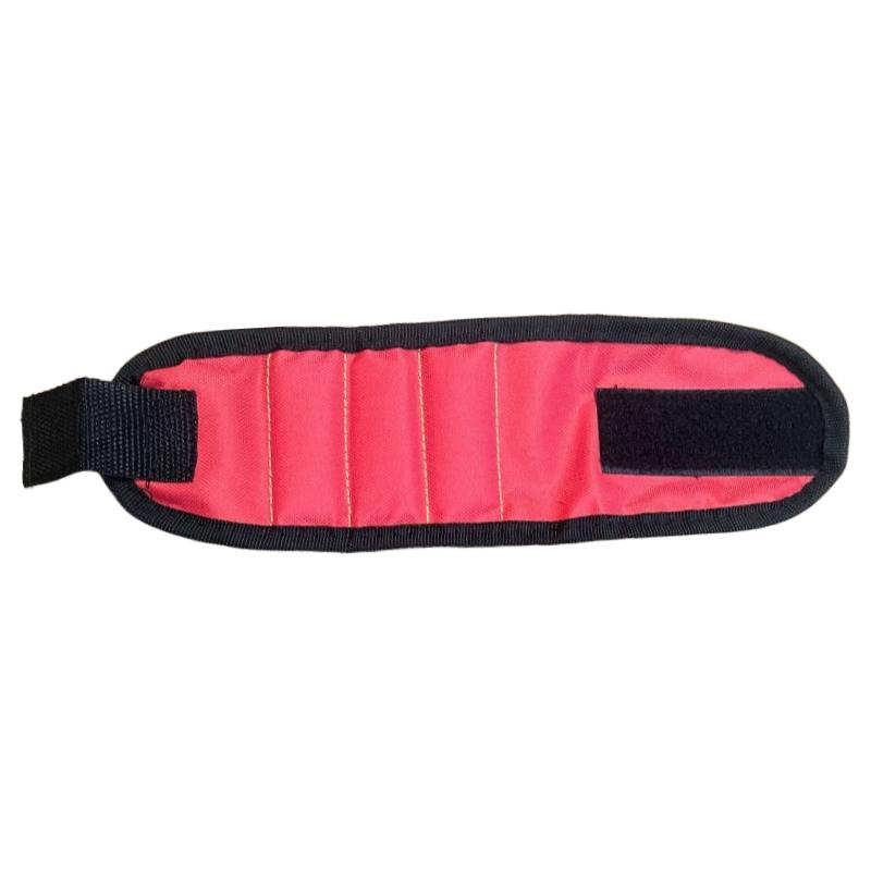 

Комплект магнитных ремешков на запястье Электрические аксессуары Магнитный захват Адсорбция Винт Магнитный ремешок на запястье 3 rows of 6 magnets красный