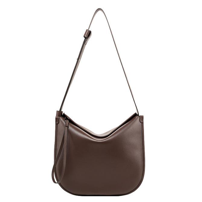 Neue Tote Bag fauler Stil Damen Ledertasche bequem weiches Rindsleder große Kapazität minimalistisch Pendler Schulter Messenger Bag