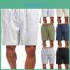Comfortable Summer Mens Shorts With Moisture-wicking Fabric For Yoga And Fitness