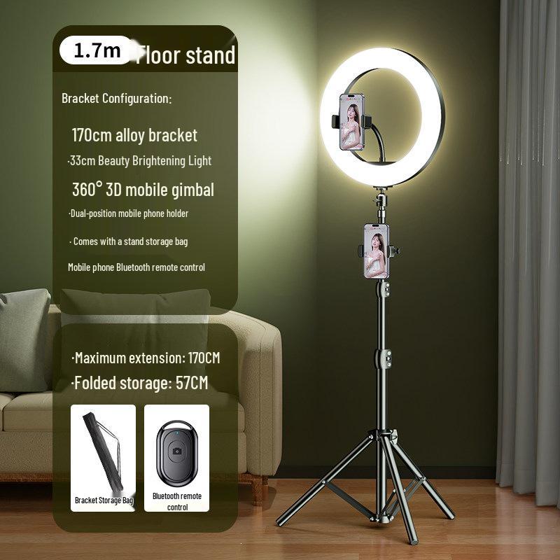 Complete Mobile Streaming Stand with Fill Light for Beauty and Douyin Selfies