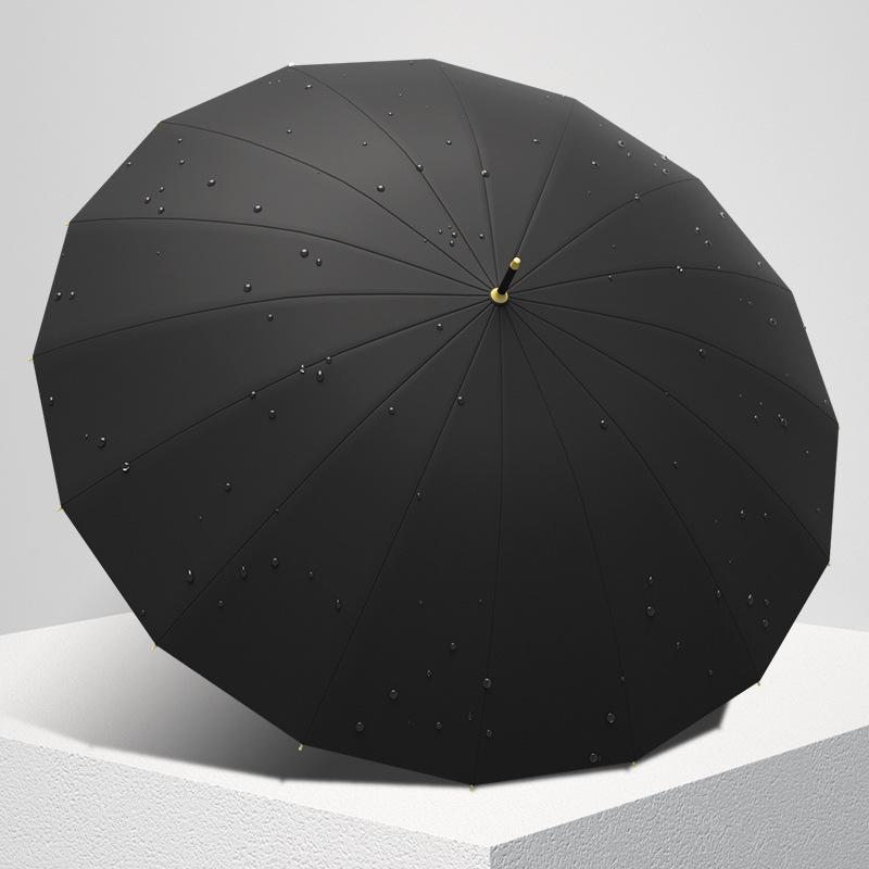 Duży parasol golfowy w jednolitym kolorze: Długi uchwyt, Osiem żeber, Możliwość personalizacji logo, Na deszcz i słońce.