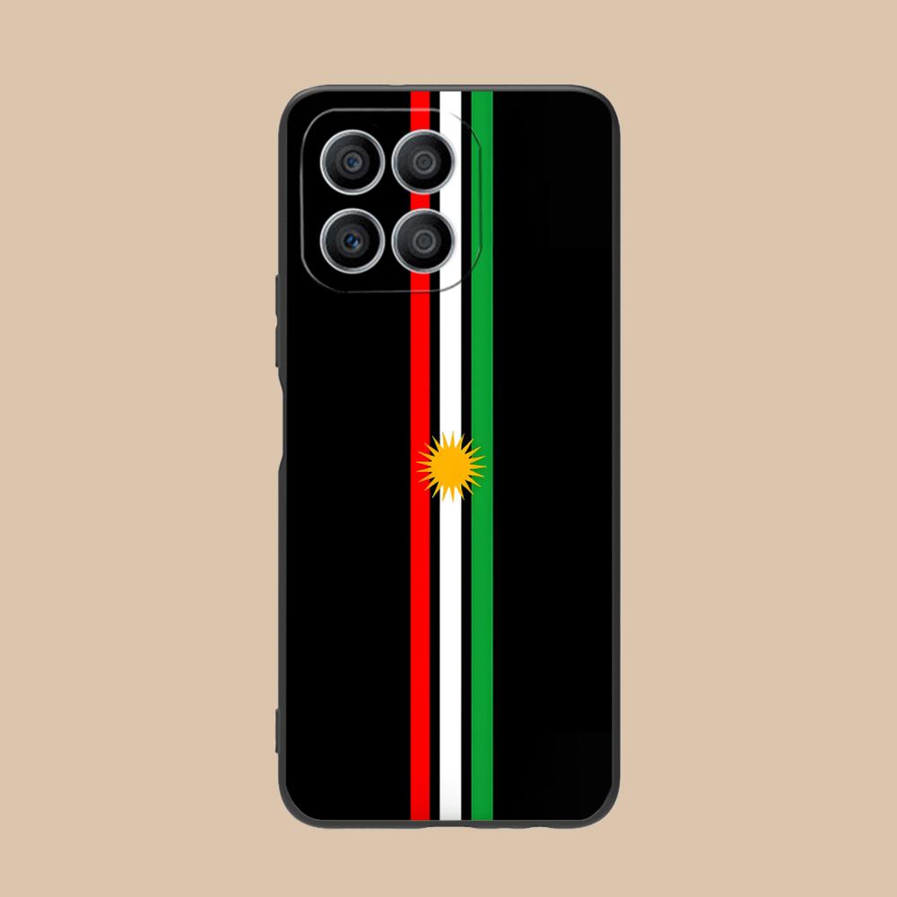 Kurdistan Flag Matte TPU Mobile Phone Case for Honor 90 80 70 60 50 30 20 10 9 8 7 Pro S SE Lite 5G Colorful Printing Cover