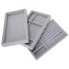 3pcs Professional Jewelry Tray Stackable Earring Necklace Ring Display Tray Organizer