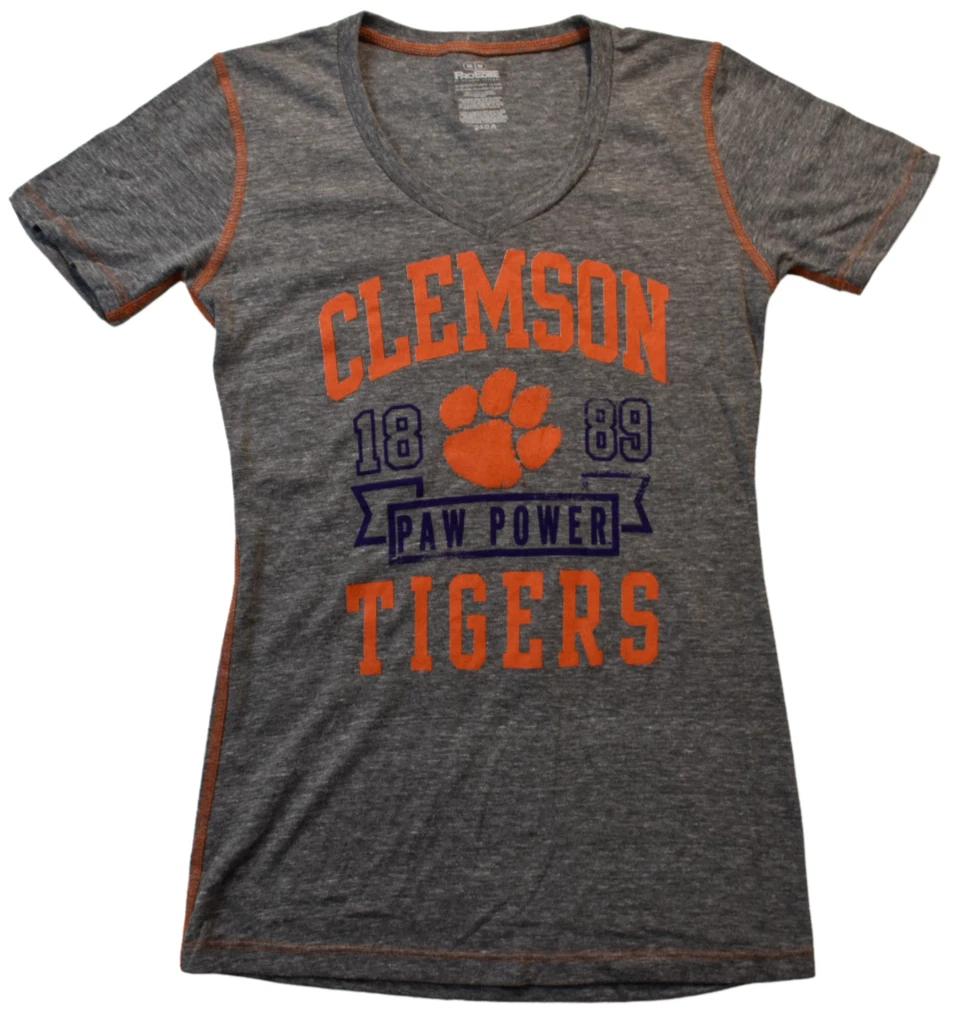 Pro Edge Juniors Clemson Tigers 1889 Paw Power Shirt New S, M, L, XL XL