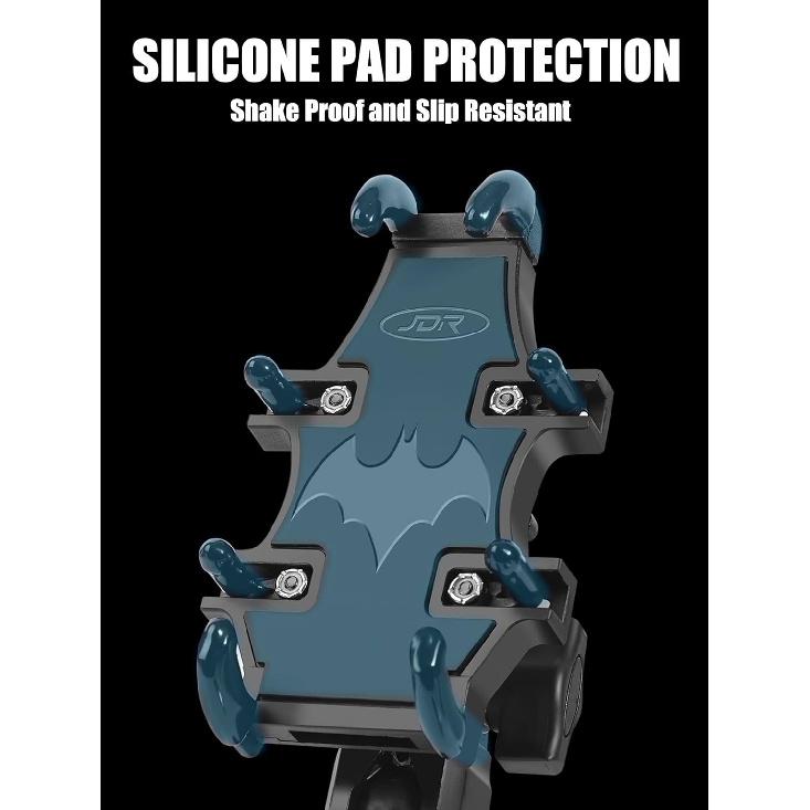 UTV Phone Mount For 1.75"-2" Roll Bar, 360°Rotation UTV Phone Holder With 8 Claws, Aluminum Alloy Heavy Duty Smartphone Holder Hang On To 4.7"-7.1"